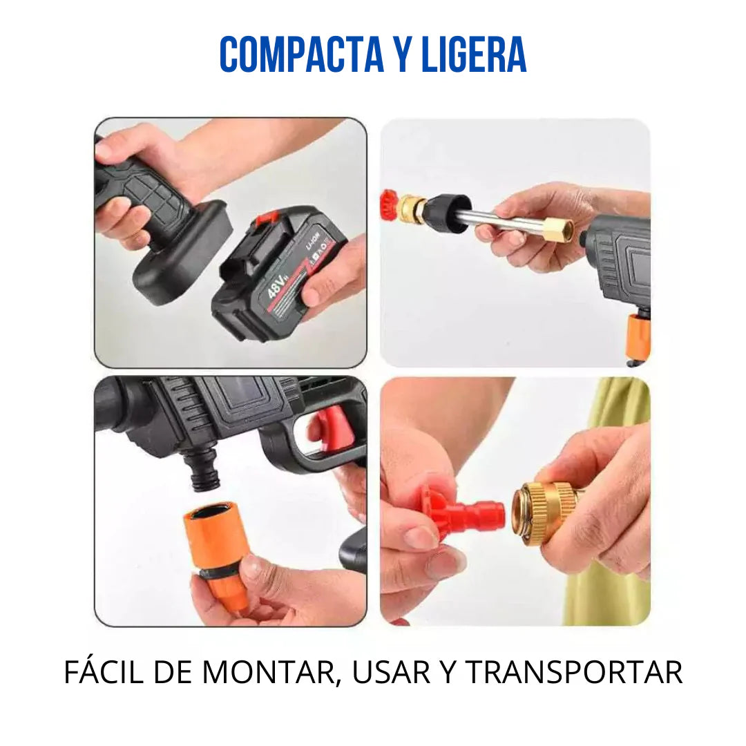 💦 Hidrolavadora Portátil 48V — Casa y Carro sin Esfuerzo