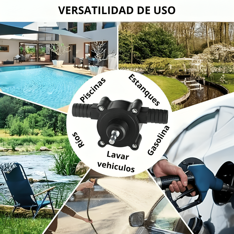 Bomba de Agua para Taladro – Extrae hasta 40L/min 🚿 | Envío Gratis a Todo Guatemala
