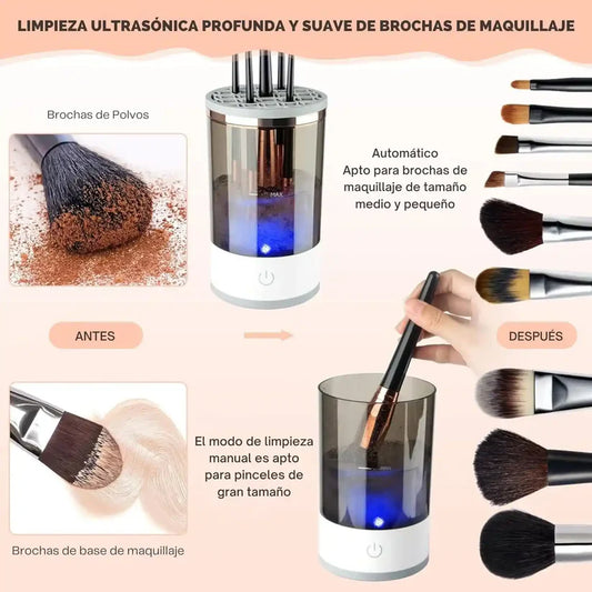 🧼 Lava Brochas Eléctrico – Limpia y seca tus brochas en segundos