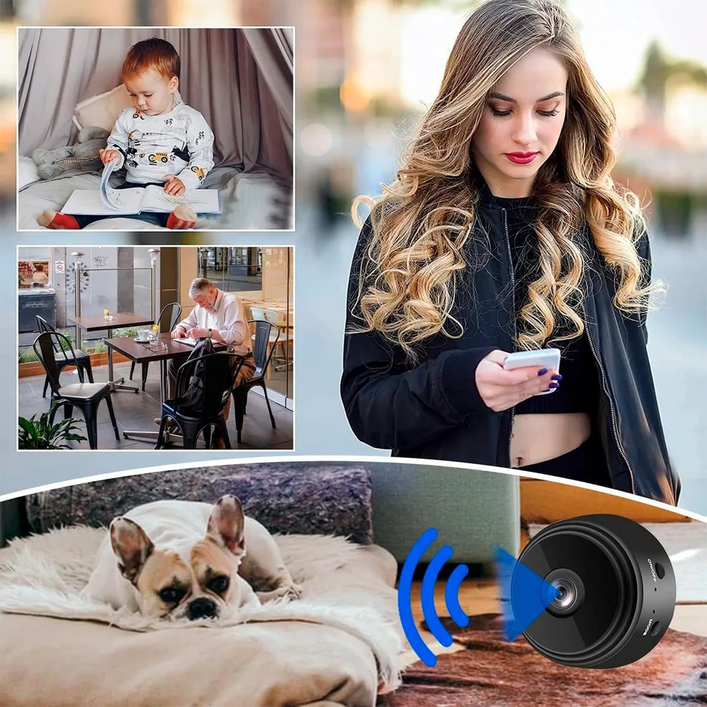 Cámara Espía WiFi 1080P Mini