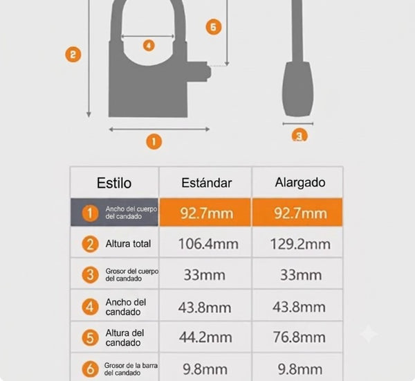Candado Antirrobo con Alarma de Seguridad
