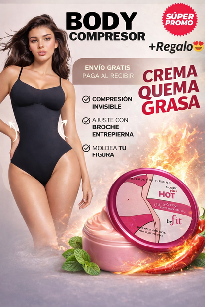 BODY COMPRESOR REDUCTOR  + Crema Quema Grasa GRATIS 🎁