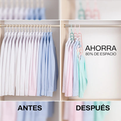 Pack x6 Percheros Mágicos | Ahorra Espacio y Ordena tu Closet en Minutos