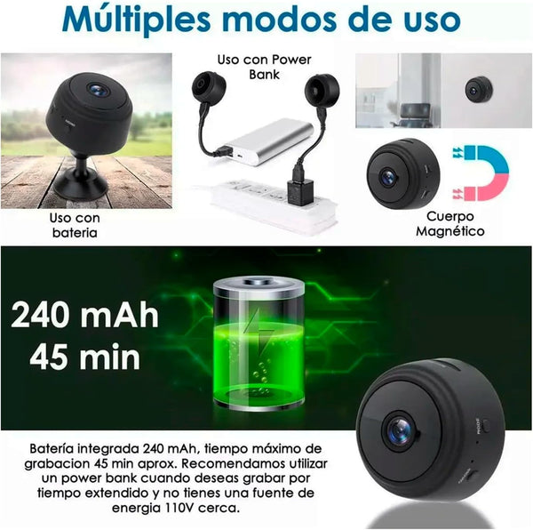Cámara Espía WiFi 1080P Mini
