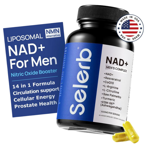 Selerb NAD+ para Hombre – Potencia y Rendimiento Masculino
