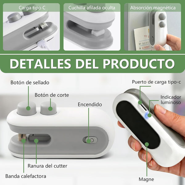 Mini Selladora de Bolsas  No Tires Más Comida